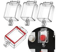 Lot de 10 caches de bouton transparents étanches pour interrupteur à bascule, étanche et anti-poussière (B)