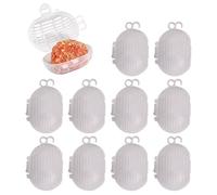 Lot de 10 cages à appâts à crabe multifonctions | Piège à appât de pêche pour vers de pluie, épis, cancer de rivière, carpe, poisson, truite, crappie, eau salée, étang