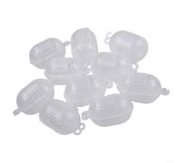 Lot de 10 cages à appâts compactes pour la pêche avec cadre en plastique robuste Convient pour plusieurs techniques de pêche et types d'eau (blanc)