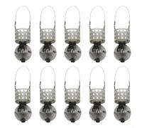Lot de 10 cages à appâts de pêche avec technologie remplie d'eau et design flottant pour tous les pêcheurs (S)