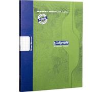 Calligraphe 2196C Un Cahier de Brouillon Agrafé Verts (une Marque de Clairefontaine) - 17x22 cm - 96 Pages Grands Carreaux - Papier 56 g 100% Recyclé - Couverture Carte Offset