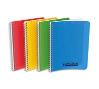 Lot de 10 Cahier Classique PP rel. intégrale 17x22, 100p./50 feuilles 90g/m², Séyès, coloris assortis (4)