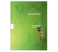 Lot de 10 Cahier Dessin Ligne 7000 24x32, 48p./24 feuilles 120 g/m² piquées, uni