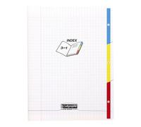 Calligraphe 18228C Un Cahier Agrafé 3 Index Incolore (une Marque de Clairefontaine) - 24x32 cm - 96 Pages Grands Carreaux - Papier Blanc 90 g - Couverture Polypro Transparent