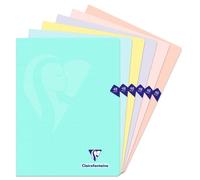 Lot de 10 Cahier Mimesys 24x32, 48p./24 feuilles 90 g/m² piquées, coloris pastels assortis (6), Séyès