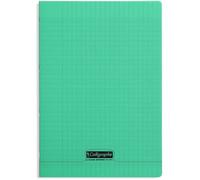 Calligraphe 18135Cpack Un paquet de 10 Cahiers Agrafés Verts (une Marque de Clairefontaine) - A4 21x29,7 cm - 96 Pages Grands Carreaux - Papier Blanc 90 g - Couverture Polypro Transparent