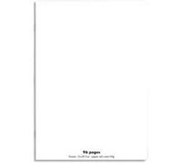 Lot de 10 Cahiers piqûre, 48 pages, Grands carreaux Seyès, Format 24 x 32 cm, Couverture polypro BLANC G