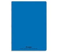 Lot de 10 Cahiers piqûre, 96 pages, Grands carreaux Seyès, Format 21 x 29,7 cm, Couverture polypro BLEU G