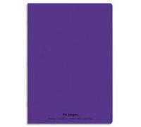 Lot de 10 Cahiers piqûre, 96 pages, Grands carreaux Seyès, Format 21 x 29,7 cm, Couverture polypro VIOLET G