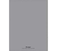 Lot de 10 Cahiers piqûre, 96 pages, Grands carreaux Seyès, Format 24 x 32 cm, Couverture polypro GRIS G