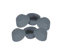 Lot de 10 caissettes en silicone gris diamètre 7 cm - -
