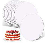 Lot de 10 Cake Board de 20 cm, Support Gateau Rond en Carton Robuste, Plateau Gateau Rond Polyvalent pour gâteaux et Desserts, Parfait comme Fond de gâteau pour Mariage, Anniversaire et fête.