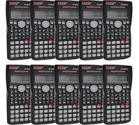 Lot de 10 Calculatrices Scientifiques à Affichage 2 Lignes, Calculatrices de Mathématiques pour École, Collège, Université, Bureau, Étudiants et Enseignants
