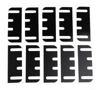 Lot de 10 cales de charnière de porte de 10,2 cm, kit de réparation de charnière de porte en PVC pour réparer les portes affaissées et combler les espaces, inserts de cale noirs pour alignement