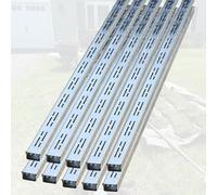 Lot de 10 canalisations à profil bas de 1 m avec grille - Largeurs de 4,5 à 2,2 cm pour une eau efficace dans les jardins, les cours et la construction