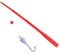 Lot de 10 Canne a Peche Rouge en Plastique 59cm - Kermesse Anniversaire - 744