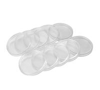 Lot de 10 capsules numismatiques transparentes, Plastique, transparent, 38 mm