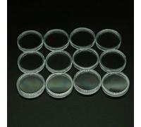 Lot de 10 capsules porte-monnaie de 27 mm pour utilisation numismatique, construction en plastique transparent pour la visibilité et la protection, choisissez entre 10 ou 25 unités