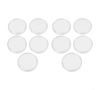 Lot de 10 capsules rondes réglables de 70 mm avec rembourrage intérieur, porte-monnaie pour collection de pièces de monnaie (2)