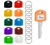 Lot de 10 capuchon clef couleur, couvre clef flexible 2,5 cm, identification clé, 10 couleurs, Protéger et repérage facile