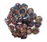 Lot de 10 capuchons de perles en acrylique sophistiqués pour la fabrication de bijoux et les cloches décoratives en acrylique, taille unique, Comme décrit, Comme décrit.