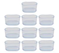 Lot de 10 capuchons de pieds de chaise ovales en caoutchouc pour protéger les pieds de table contre les rayures et le bruit, pour bureau, maison, terrasse, jardin (transparent, 20 x 40 mm)