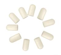 Lot de 10 capuchons de protection antidérapants en silicone pour batteur de batterie, noir/blanc/rouge/gris, 0,3 x 0,9 cm (blanc)