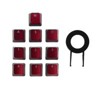 Lot de 10 capuchons de touches OEM RGB, pour Corsair K70 K65 K95 G710, pour clavier mécanique à 10 touches, 1 2 3 4 5 6 WASD
