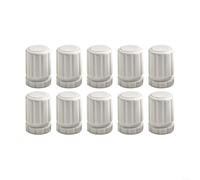 Lot de 10 capuchons de valve de radiateur pour collecteur de chauffage au sol, interrupteur de volant automatique, soupape de contrôle de température M30 x 1,5, blanc, 46,5 x 34 mm