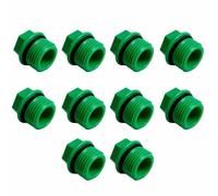 Lot de 10 capuchons d'obturation filetés, raccords de tuyau PPR BSP pour sceller les joints et les extrémités de tuyau (vert, 1,9 cm)