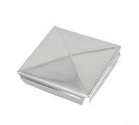Lot de 10 capuchons en acier inoxydable pour poteaux carrés, design pyramidal unique avec finition galvanisée, lot de 10 (1 pièce de 80 mm)
