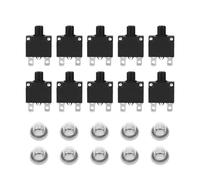 Lot de 10 capuchons étanches de protection contre les surcharges de courant, 125-250 V CA, 32 V DC, 50-60 Hz, réinitialisation automatique, haute capacité pour (pour)
