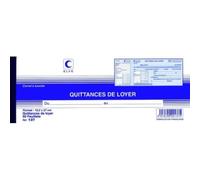 Lot de 10 Carnet à souche Quittances de loyer - 102 x 270 - 50 feuillets