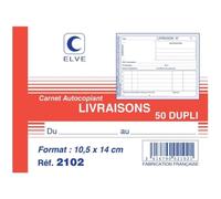 ELVE Manifold autocopiant Livraison format 10,5x14cm, 50 feuillets dupli