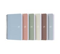Lot de 10 Carnet Office My Rec'Up rel. intégrale 9x14, 180p./90 feuilles 90g/m², quadrillé 5x5, coloris assortis (6)
