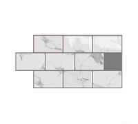 Lot de 10 carreaux de dosseret autocollants muraux imperméables pour cuisine et salle de bains, faciles à installer, ne nécessite pas de coulis - Noir, gris, rose, vert (D-002)