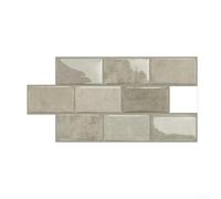 Lot de 10 carreaux de dosseret autocollants muraux imperméables pour cuisine et salle de bains, faciles à installer, ne nécessite pas de coulis - Noir, gris, rose, vert (D-008)