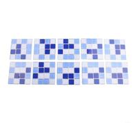 Lot de 10 carreaux de mosaïque à paillettes imperméables pour dosseret de cuisine, salle de bain, décoration d'intérieur, décoration d'intérieur scintillante (MSC087)