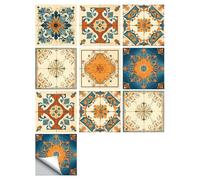 Lot de 10 carreaux de salle de bain imperméables et résistants à l'huile pour cuisine, salle de bain, chambre à coucher, salon, escaliers (couleur 02, 10 x 10 cm)