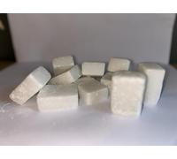 Lot de 10 Carrés de Musc Solide Naturel 25g - Parfums Noir black, Blanc, Jaune et Ambre - Hypoallergénique et Longue Durée - Fait au Maroc - Soin Peau et Linge (Musc Blanc)