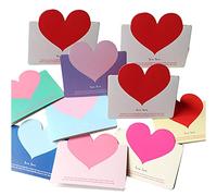 Lot de 10 cartes d'amour avec enveloppes en forme de cœur pour anniversaire de mariage
