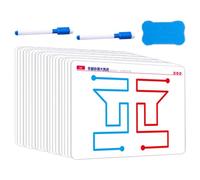 Lot de 10 cartes d'apprentissage du cerveau pour - Jeu de coordination main-cerveau - Activité pour développer le cerveau gauche et droit - Outil d'interaction parent-enfant