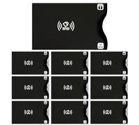 Lot de 10 Cartes de Blocage RFID, Protection RFID/NFC Carte Bancaire Set, Carte Anti RFID Ultra-Mince Protecteur de Carte, Cartes d’Identité Contre Le Vol de Données sans Contact (Noir)