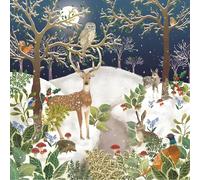 Lot de 10 cartes de Noël caritatives - Marie Curie, BHF, Age UK, NSPCC, Alzheimer’s Society et Samaritans - Scène de faune forestière - Fabriqué au Royaume-Uni - Écologique