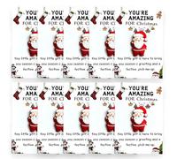 Lot de 10 cartes de Noël humoristiques à offrir en cadeau for vos collègues, votre famille et vos amis, souvenir de remerciement et de joyeuses fêtes.(H)