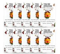 Lot de 10 cartes de Noël humoristiques à offrir en cadeau for vos collègues, votre famille et vos amis, souvenir de remerciement et de joyeuses fêtes.(A)