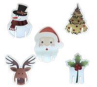 Lot de 10 cartes de Noël pour verre à vin - Motif bonnet de Père Noël - Décoration de table festive en papier pour fête de vacances - Dos vierge pour écrire le nom des invités - Papier recyclé - 60 x
