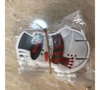 Lot de 10 cartes décoratives pour verre à vin avec motifs de chapeau de Père Noël, espace vierge pour les noms des invités, papier écologique pour fête de Noël (H)