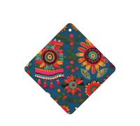 Lot de 10 cartes désodorisantes à suspendre pour décoration de voiture Motif art populaire mexicain Boho