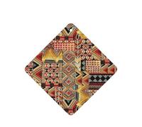 Lot de 10 cartes désodorisantes en tissu africain - Motif patchwork - Pour décoration de voiture